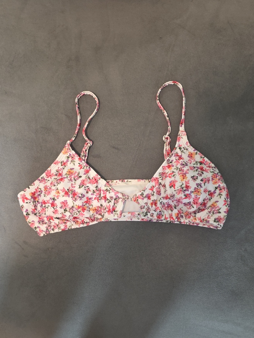 Ditsy Floral Cutout Scoop Bikini Top Aeropostale Large